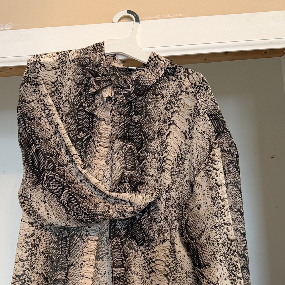 Snakeskin Print Blouse
